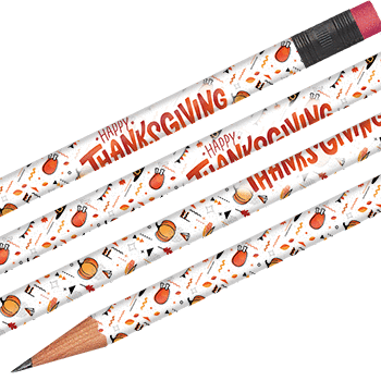 Full Color Happy Thanksgiving Pencils - Item No: 8933-EOD